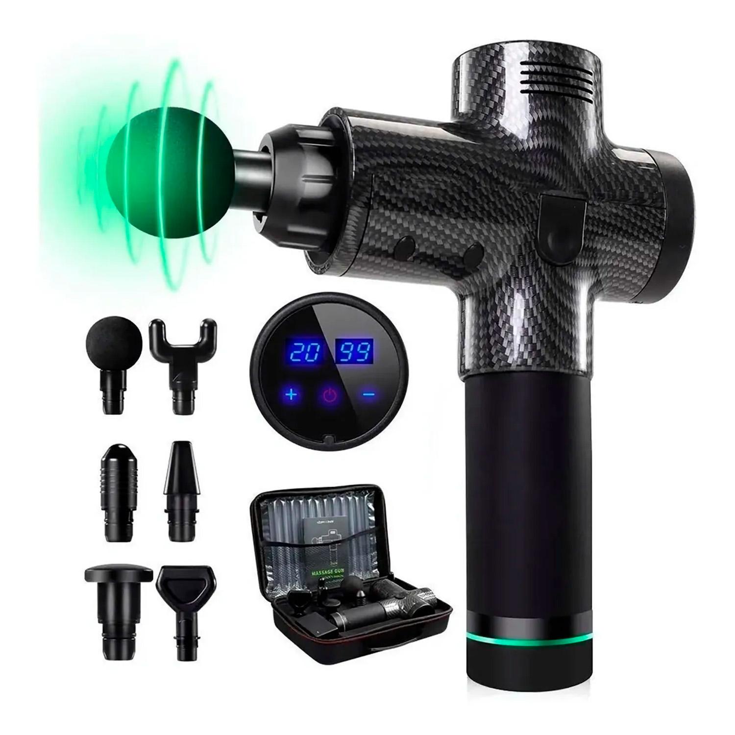 MASAJEADOR MUSCULAR CUERPO ULTRA ESTÉTICA PISTOLA MASAJE DIGITAL LCD TOUCH - 1