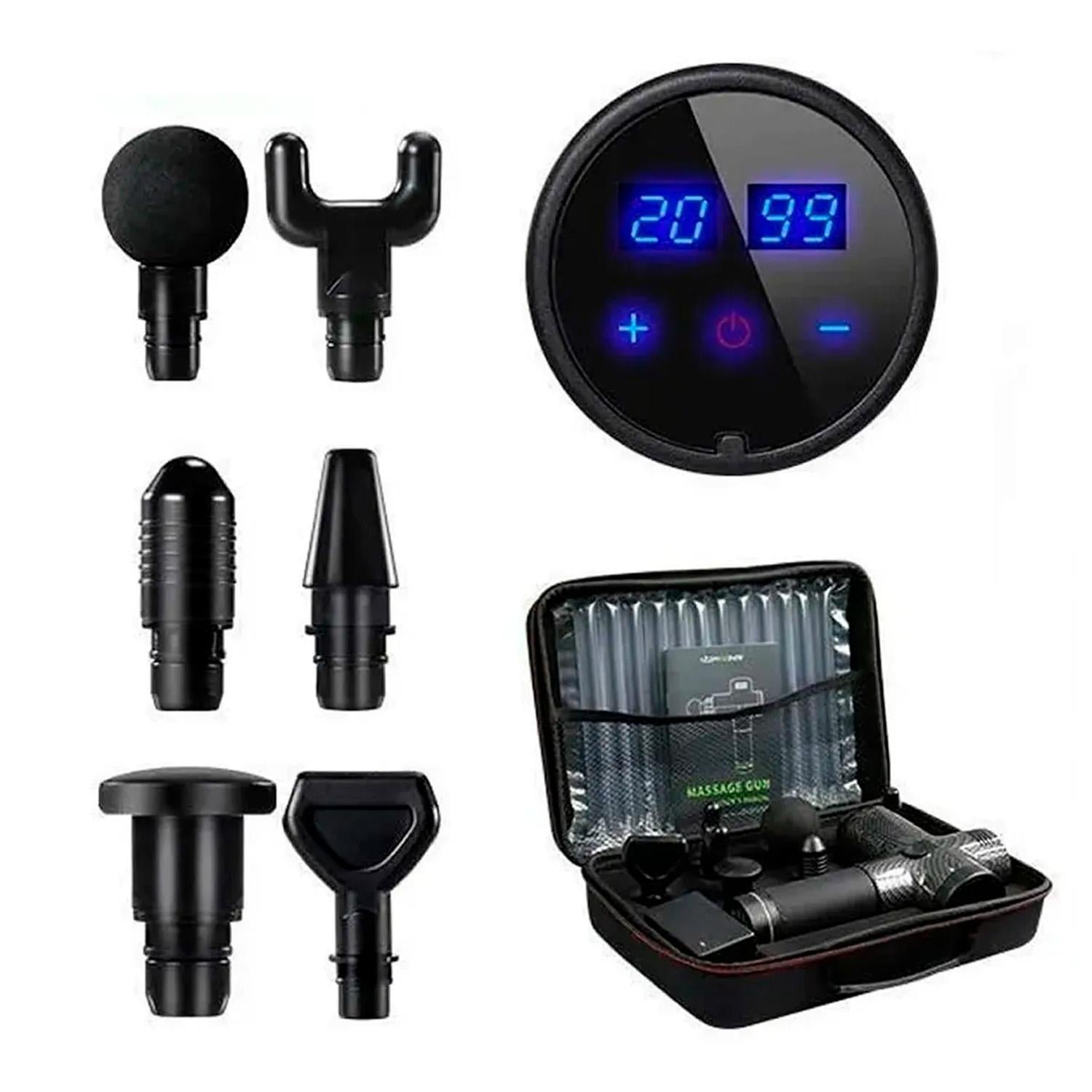 MASAJEADOR MUSCULAR CUERPO ULTRA ESTÉTICA PISTOLA MASAJE DIGITAL LCD TOUCH - 3