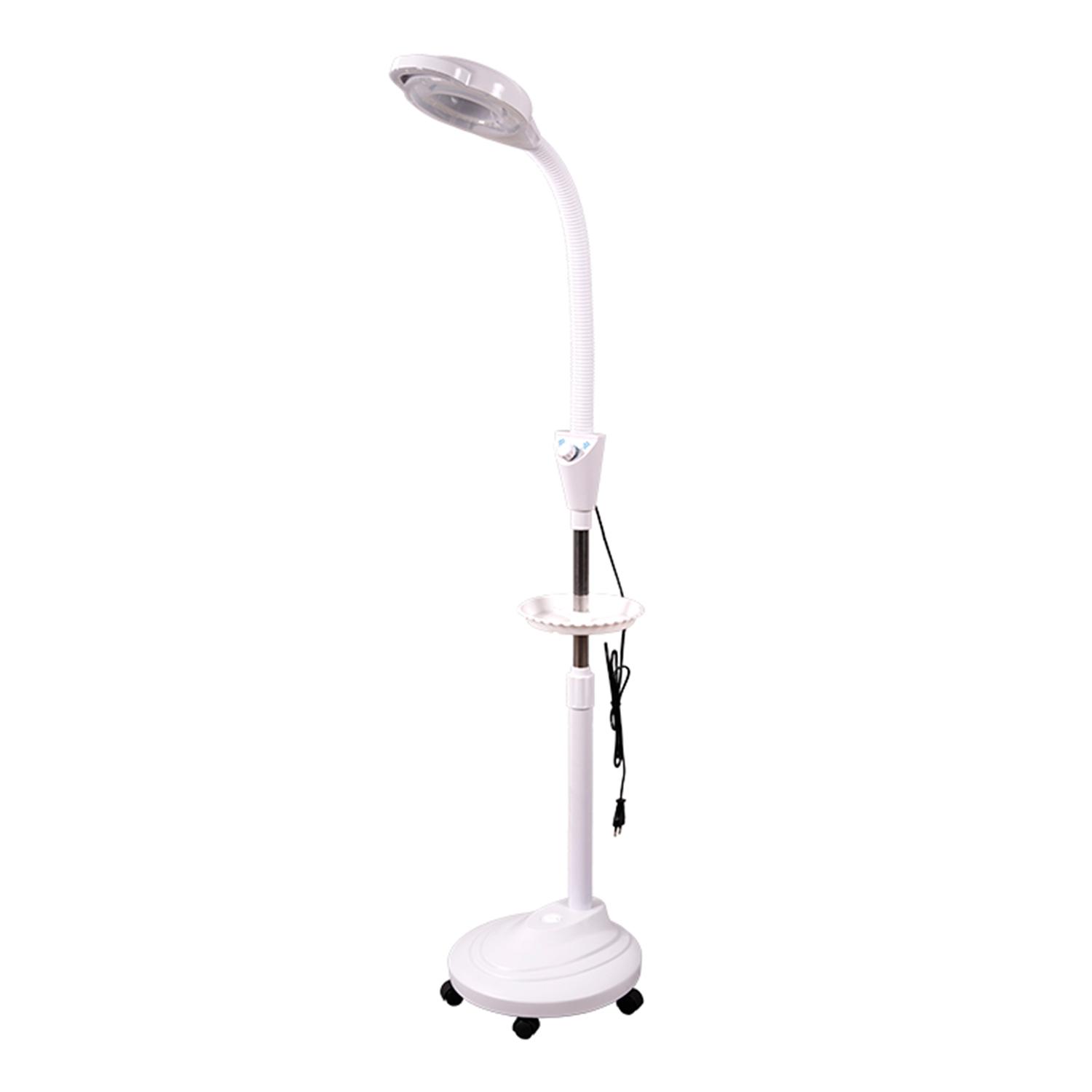 LÁMPARA DE PIE LED ULTRA ESTÉTICA LED CON LUPA X16 BANDEJA DE APOYO - 1