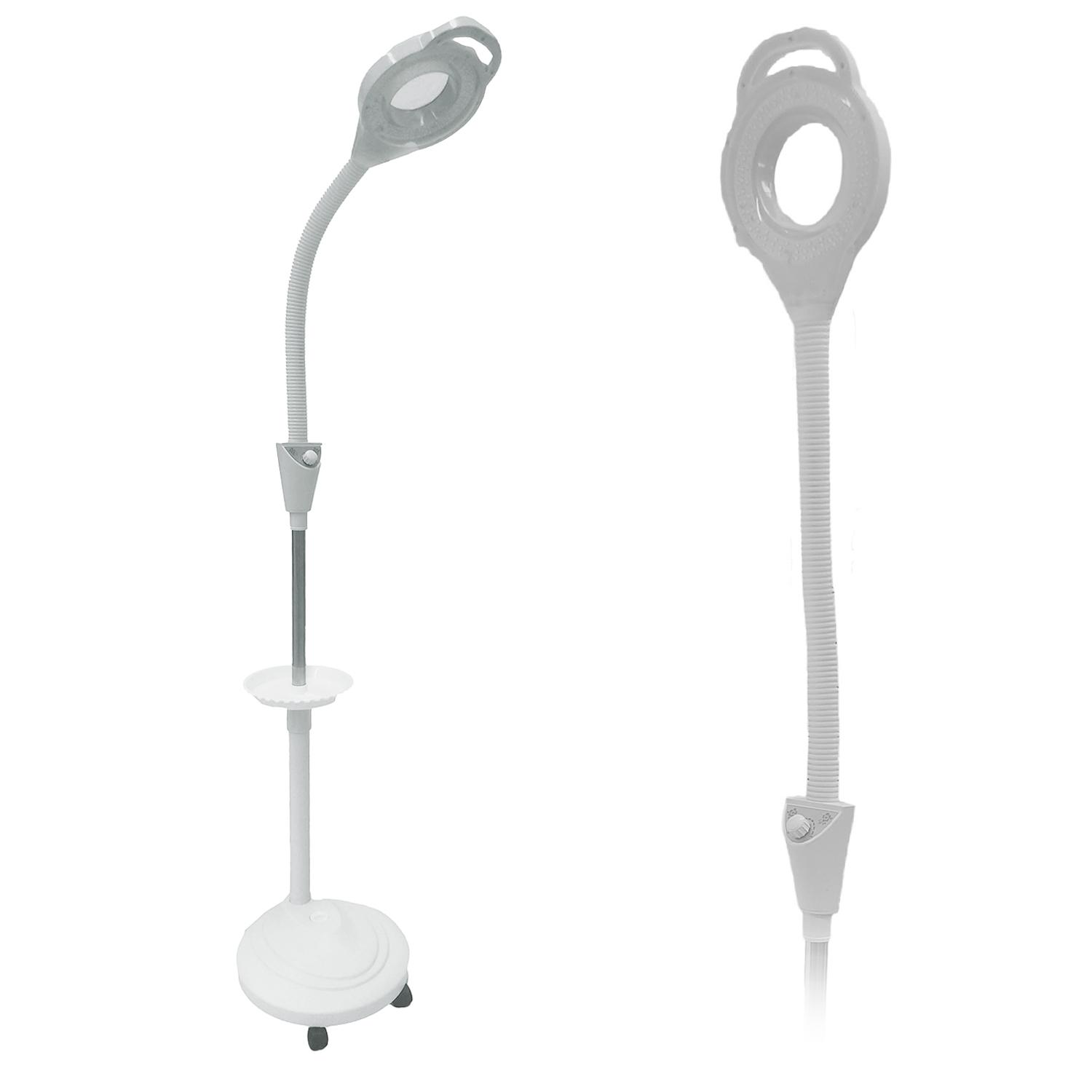 LÁMPARA DE PIE LED ULTRA ESTÉTICA LED CON LUPA X16 BANDEJA DE APOYO - 2