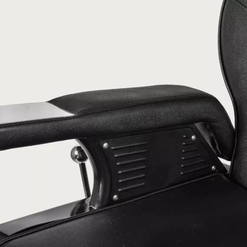 SILLA ACERO NEGRO BARBERIA PELUQUERIA PRO - 7