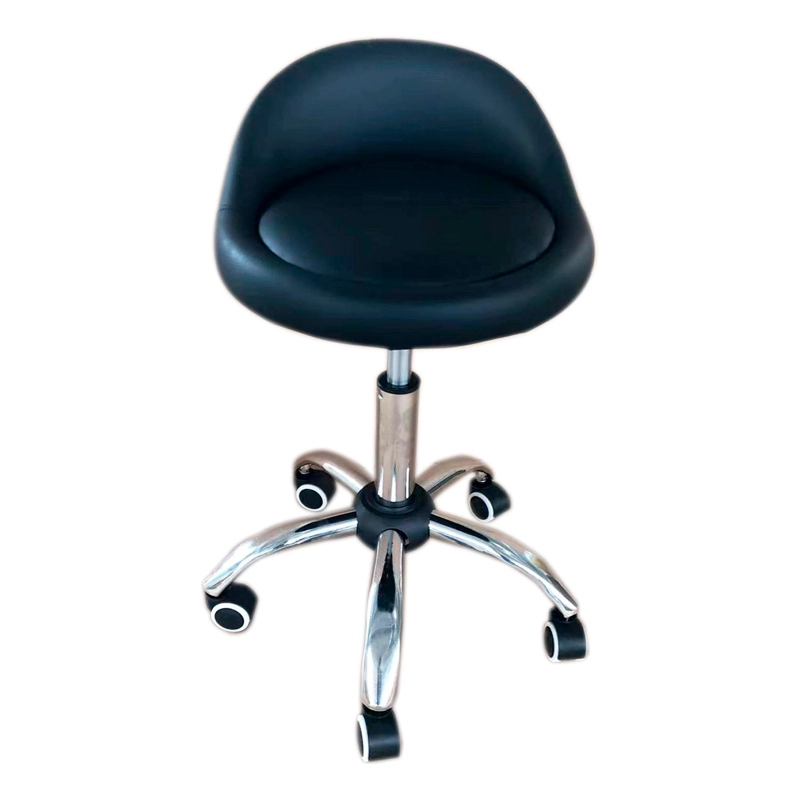 TABURETE CON RUEDAS - BLANCO - 2
