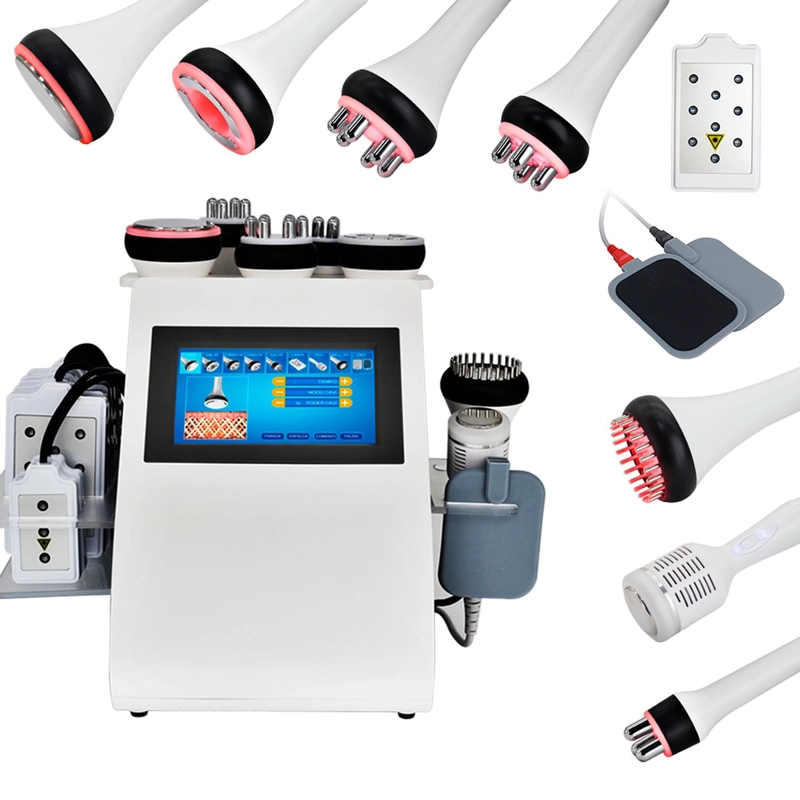 MAQUINA CAVITACION 40K   9 EN 1 + LIPOLASER + ELECTROESTIMULACION + RF + VACUUM - 2
