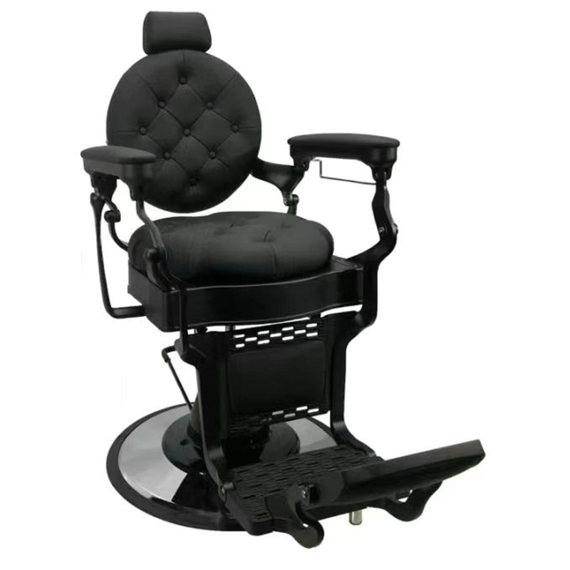 SILLON BARBERO GOLD NEGRO ECO CUERO RECLINABLE - NEGRO - 1