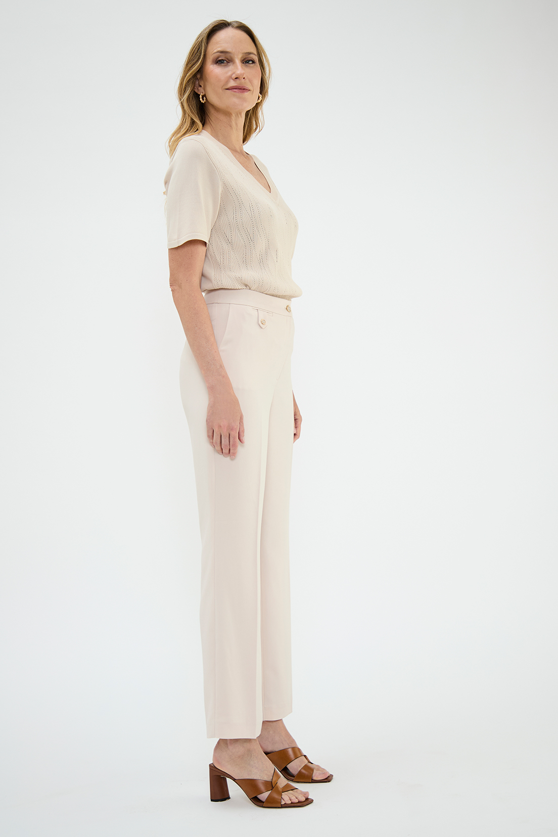 PANTALÓN MUJER MA GRIFFE BEIGE FORMAL RECTO - 4