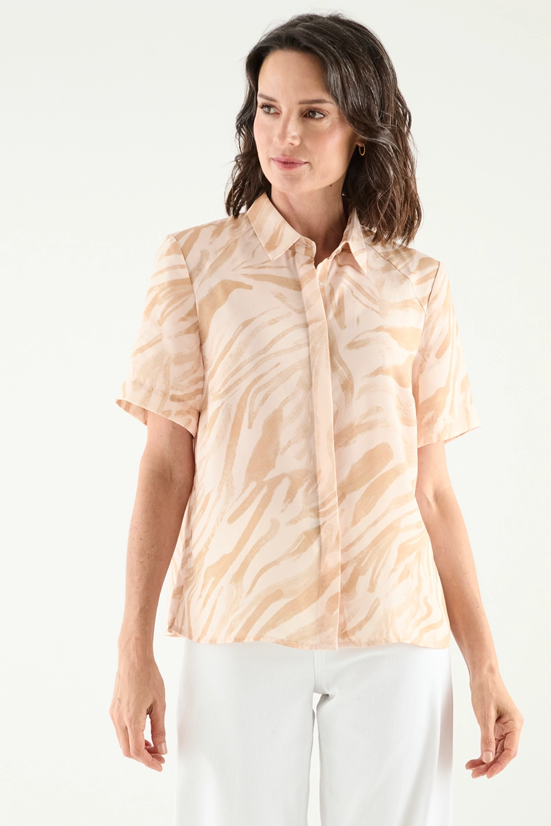 BLUSA MUJER MA GRIFFE BLANCO CAMISERA ESTAMPADA - 1