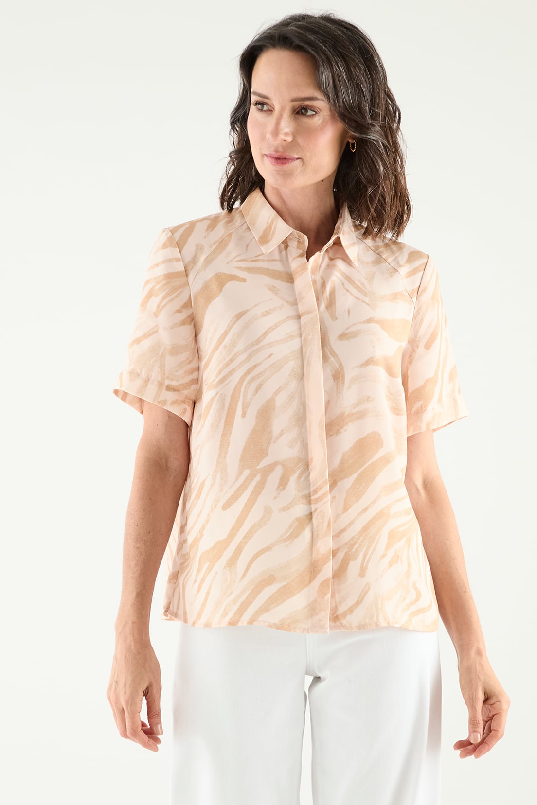 BLUSA MUJER MA GRIFFE BLANCO CAMISERA ESTAMPADA - 1