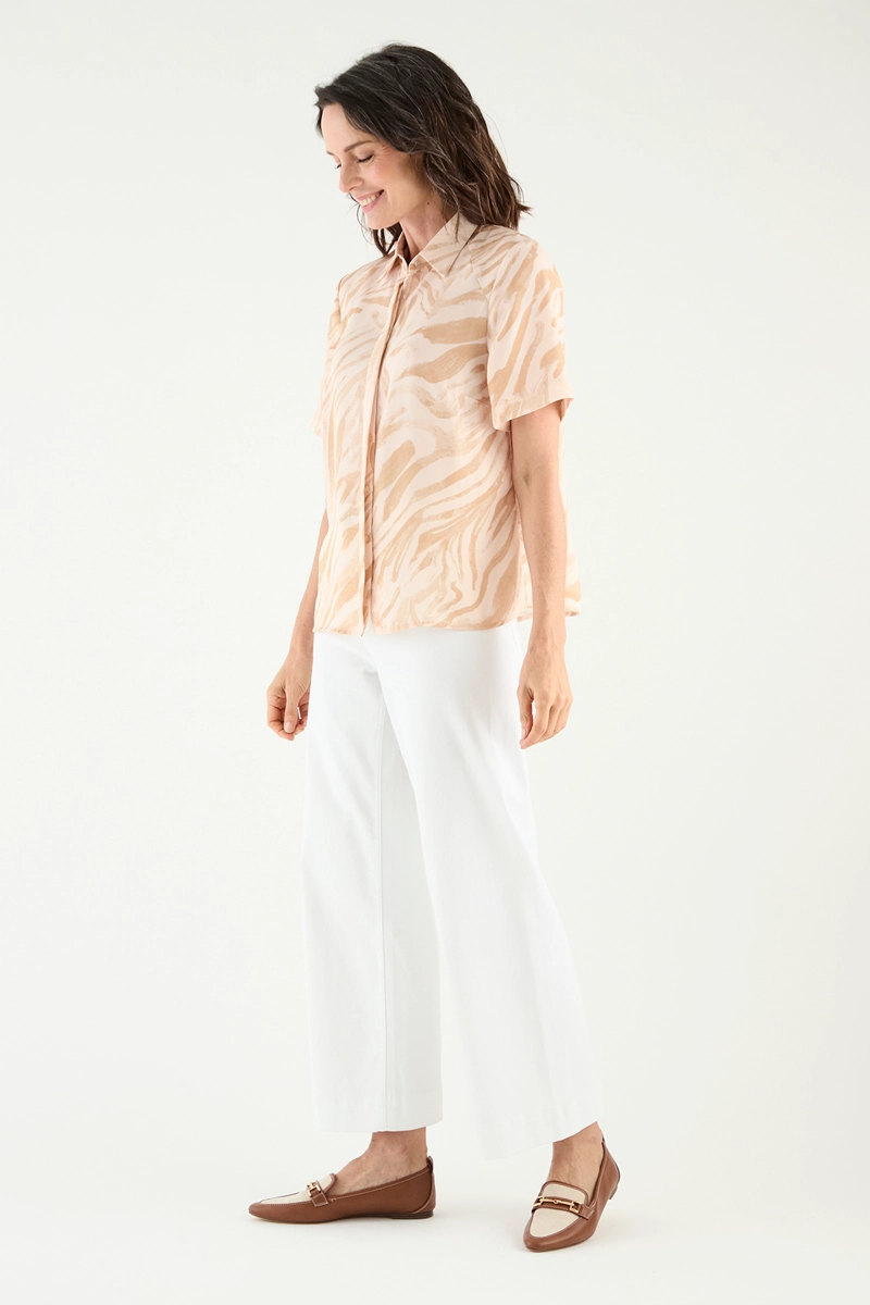 BLUSA MUJER MA GRIFFE BLANCO CAMISERA ESTAMPADA - 3
