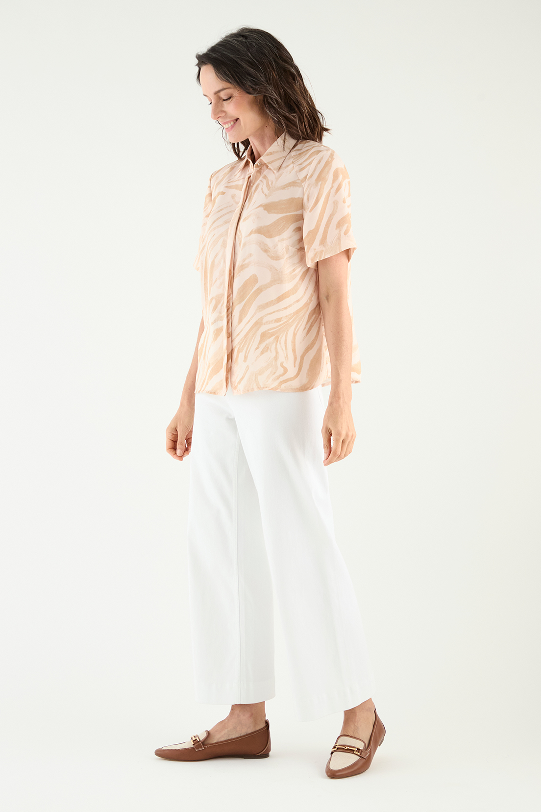 BLUSA MUJER MA GRIFFE BLANCO CAMISERA ESTAMPADA - 3