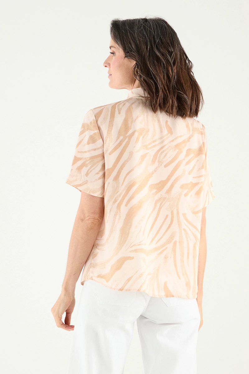 BLUSA MUJER MA GRIFFE BLANCO CAMISERA ESTAMPADA - 4