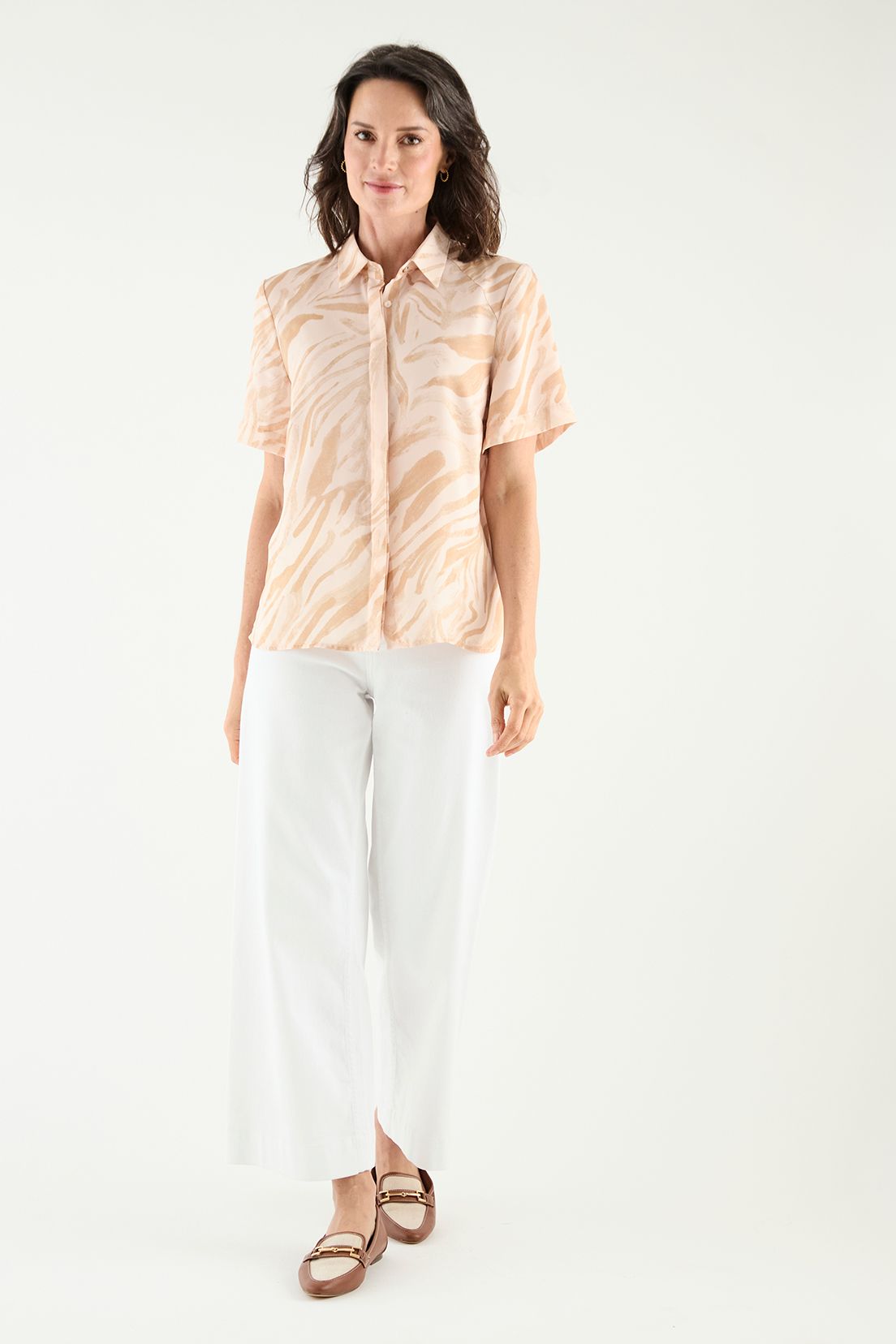 BLUSA MUJER MA GRIFFE BLANCO CAMISERA ESTAMPADA - 5