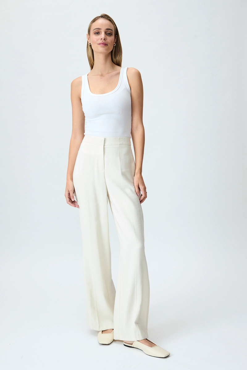 PANTALÓN MUJER IO BEIGE LISO - 1