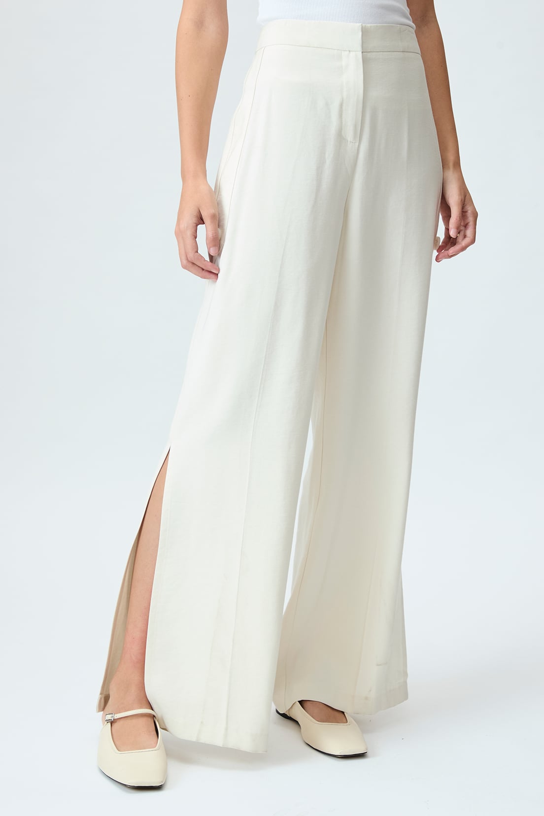 PANTALÓN MUJER IO BEIGE LISO - 2