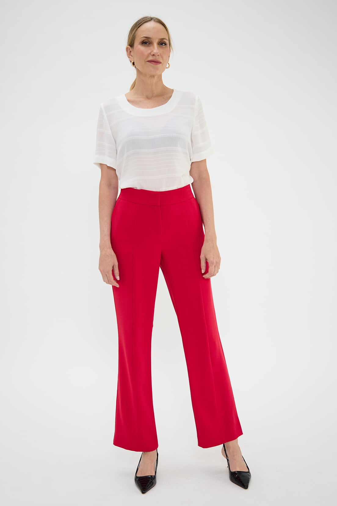 PANTALÓN MUJER MA GRIFFE FUCSIA CON CORTE PIERNA - 1