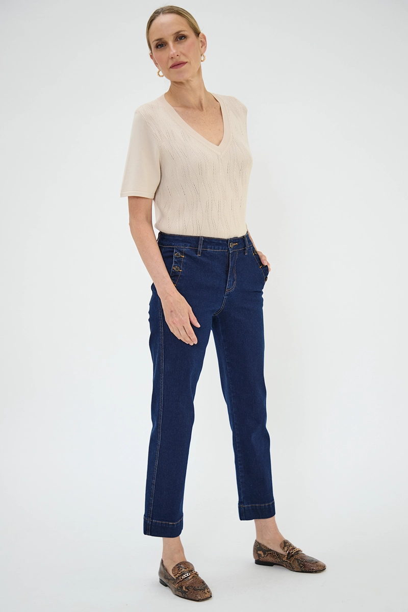 POLERA MUJER MA GRIFFE BEIGE TEJIDA - 3