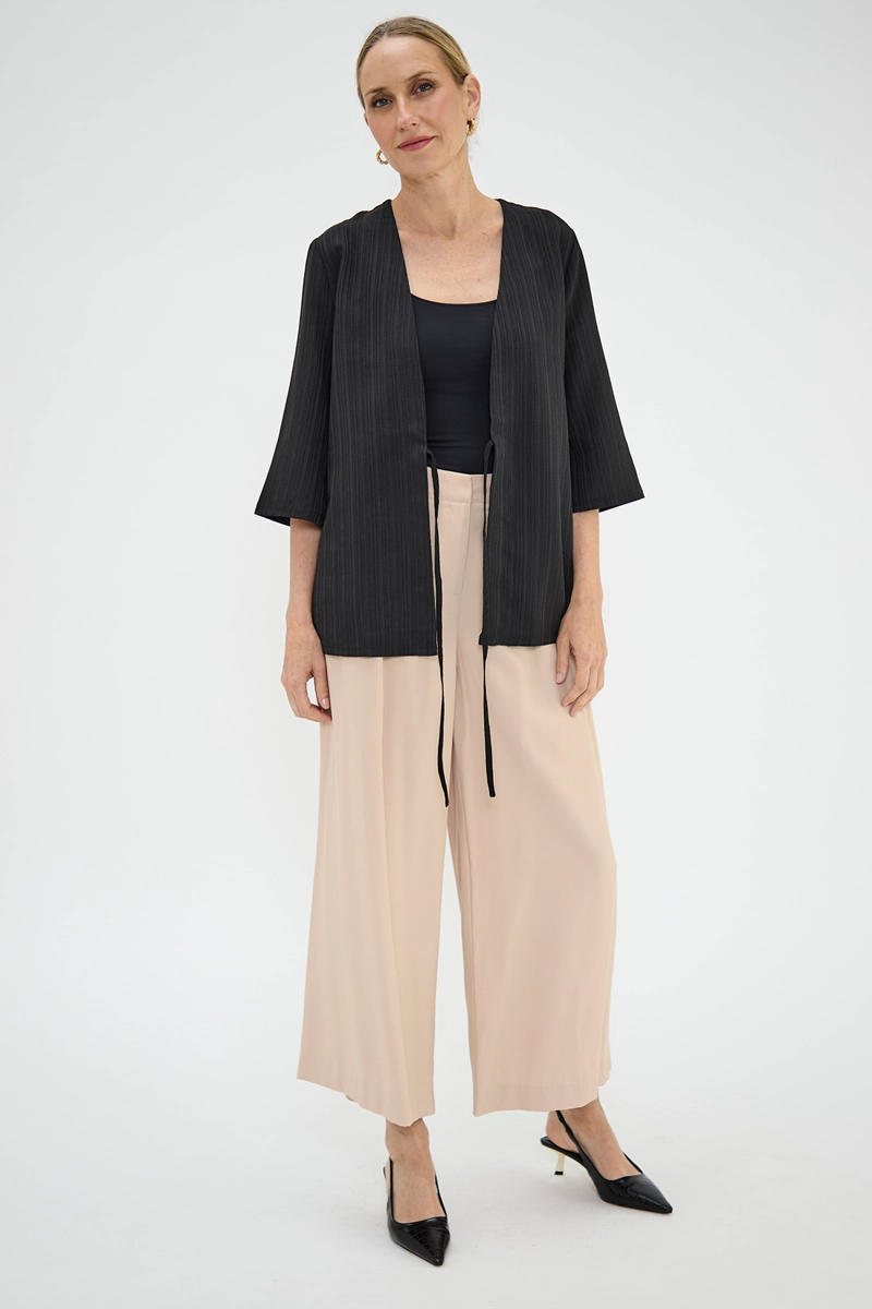 KIMONO MUJER MA GRIFFE NEGRO TEXTURA - 1