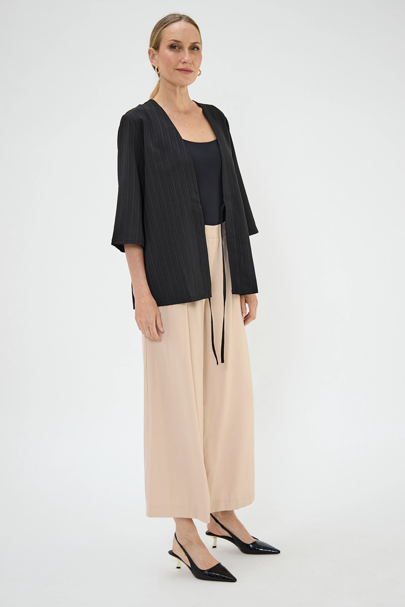 KIMONO MUJER MA GRIFFE NEGRO TEXTURA - 3