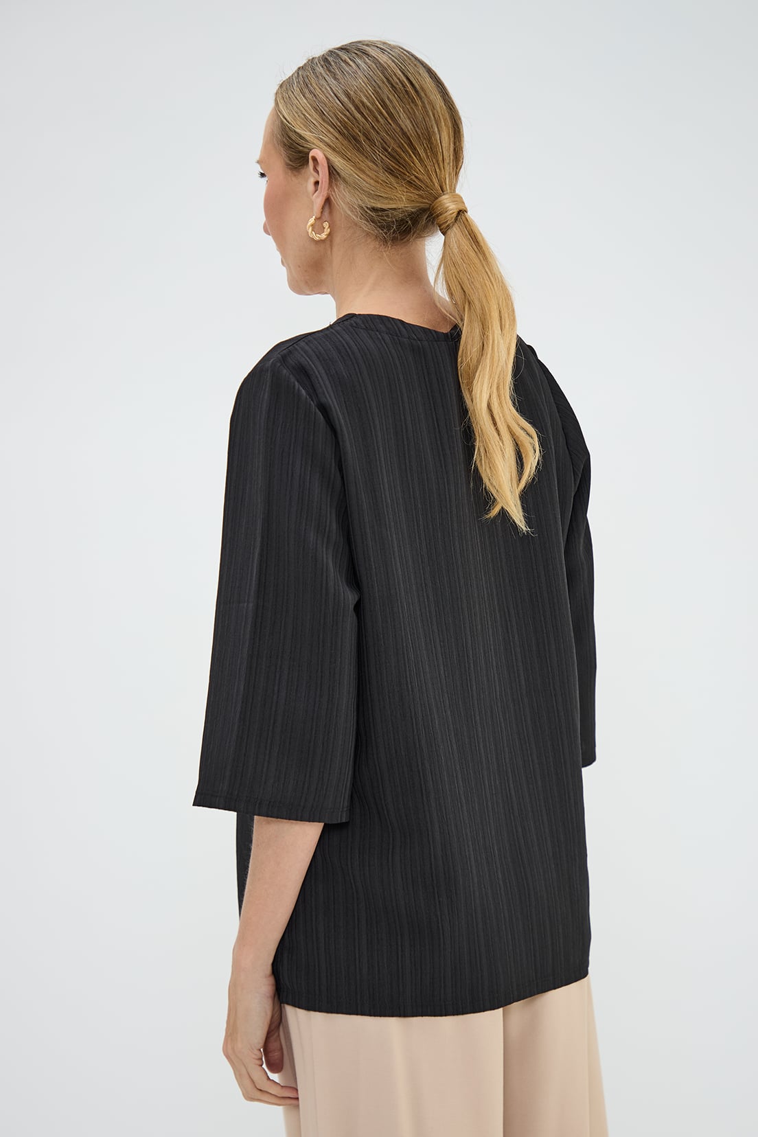 KIMONO MUJER MA GRIFFE NEGRO TEXTURA - 5