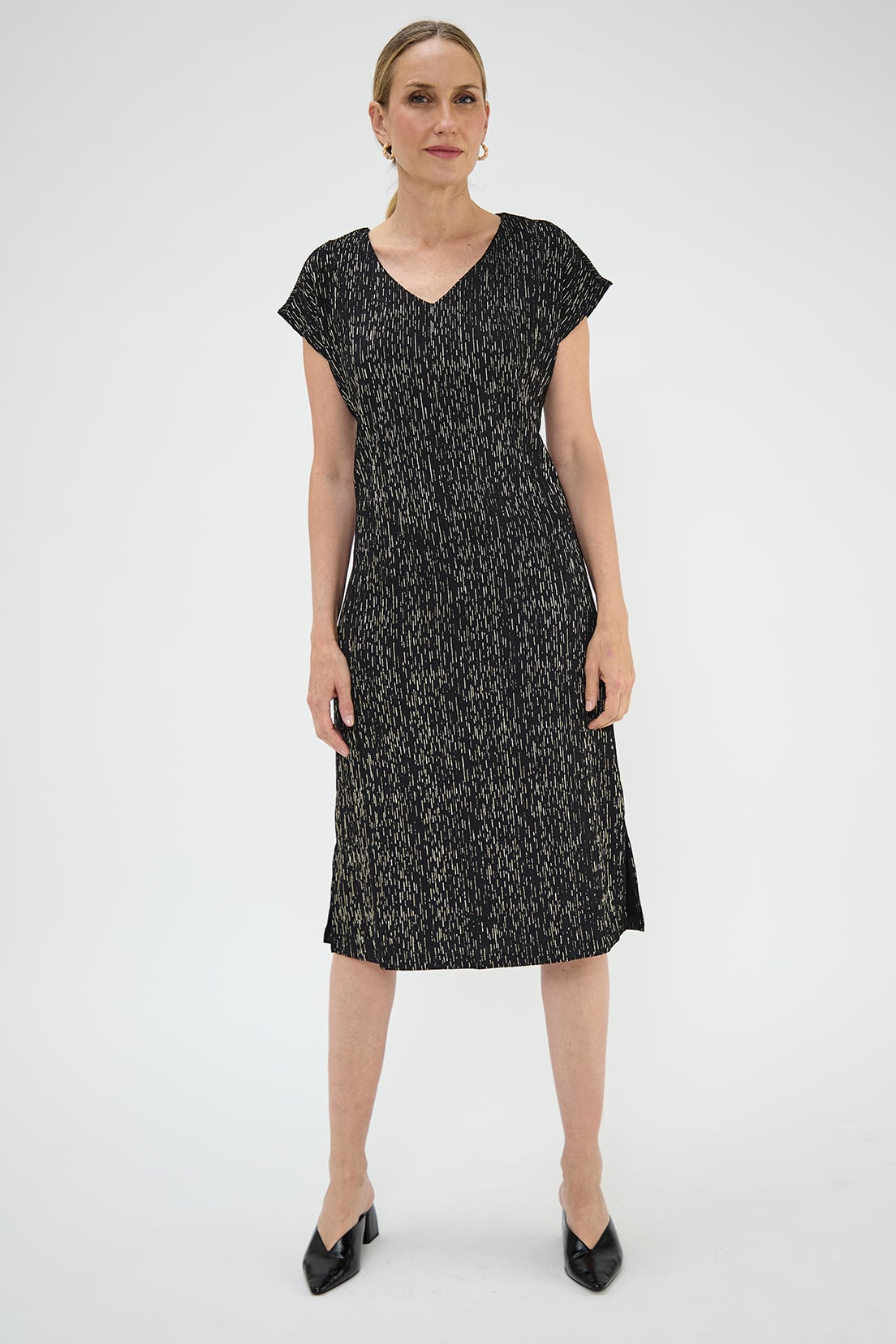 VESTIDO MUJER MA GRIFFE NEGRO MAGRIFFE TEXTURA Y FOLIA - 1