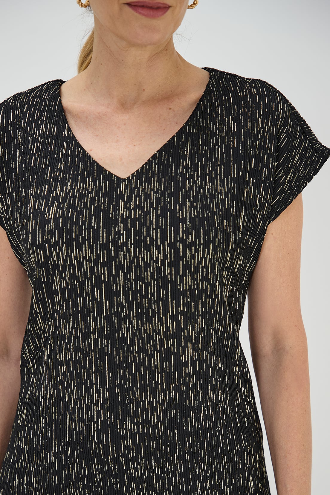 VESTIDO MUJER MA GRIFFE NEGRO MAGRIFFE TEXTURA Y FOLIA - 2