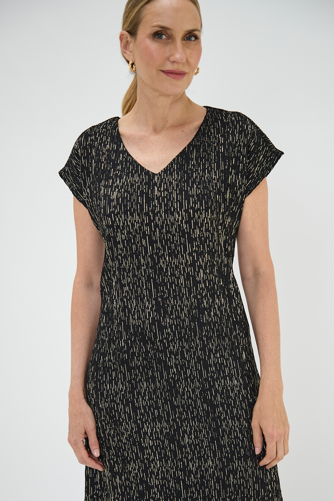 VESTIDO MUJER MA GRIFFE NEGRO MAGRIFFE TEXTURA Y FOLIA - 3