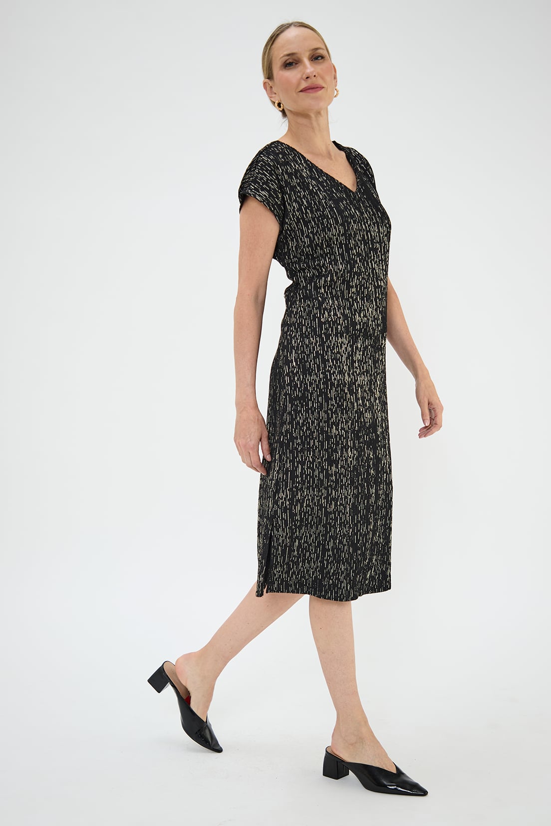 VESTIDO MUJER MA GRIFFE NEGRO MAGRIFFE TEXTURA Y FOLIA - 5