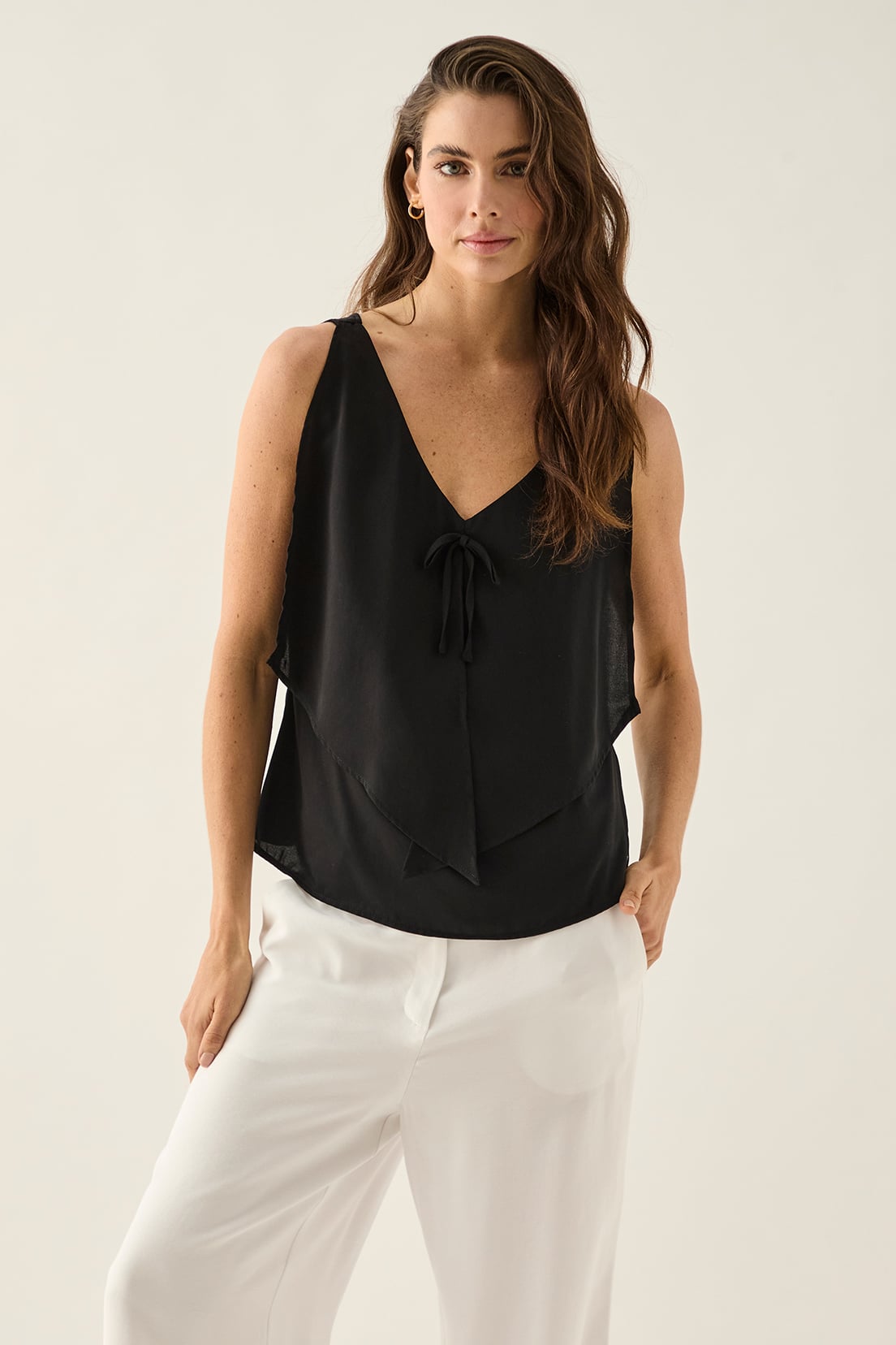 BLUSA MUJER ASH NEGRO LISA - 1