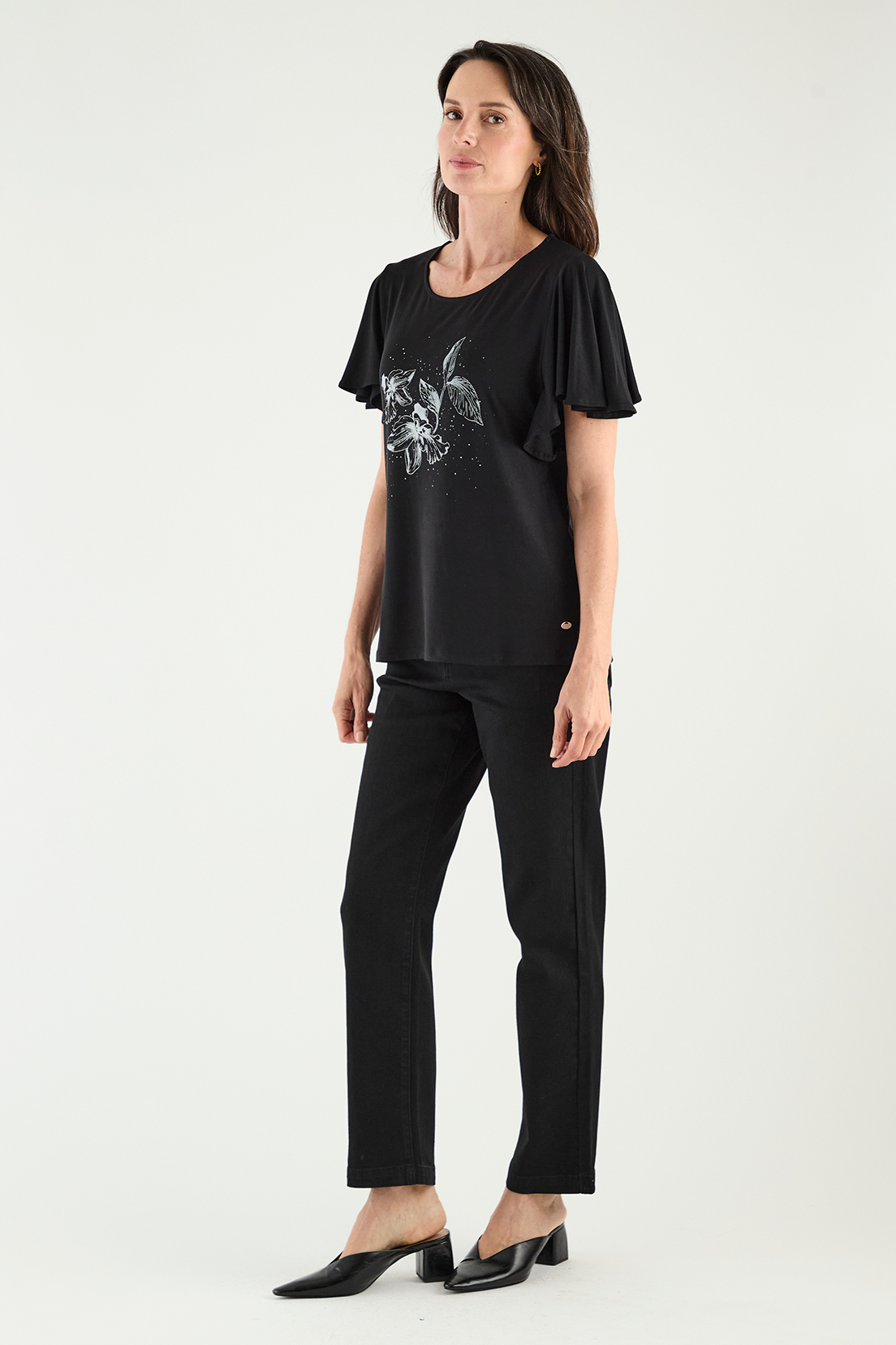 POLERA MUJER MA GRIFFE NEGRO ESTAMPADO FOCALIZADO - 3