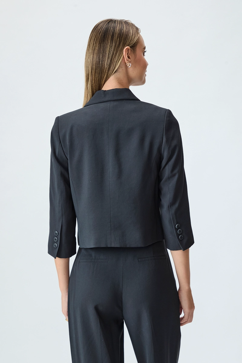 BLAZER MUJER IO NEGRO LISO - 3