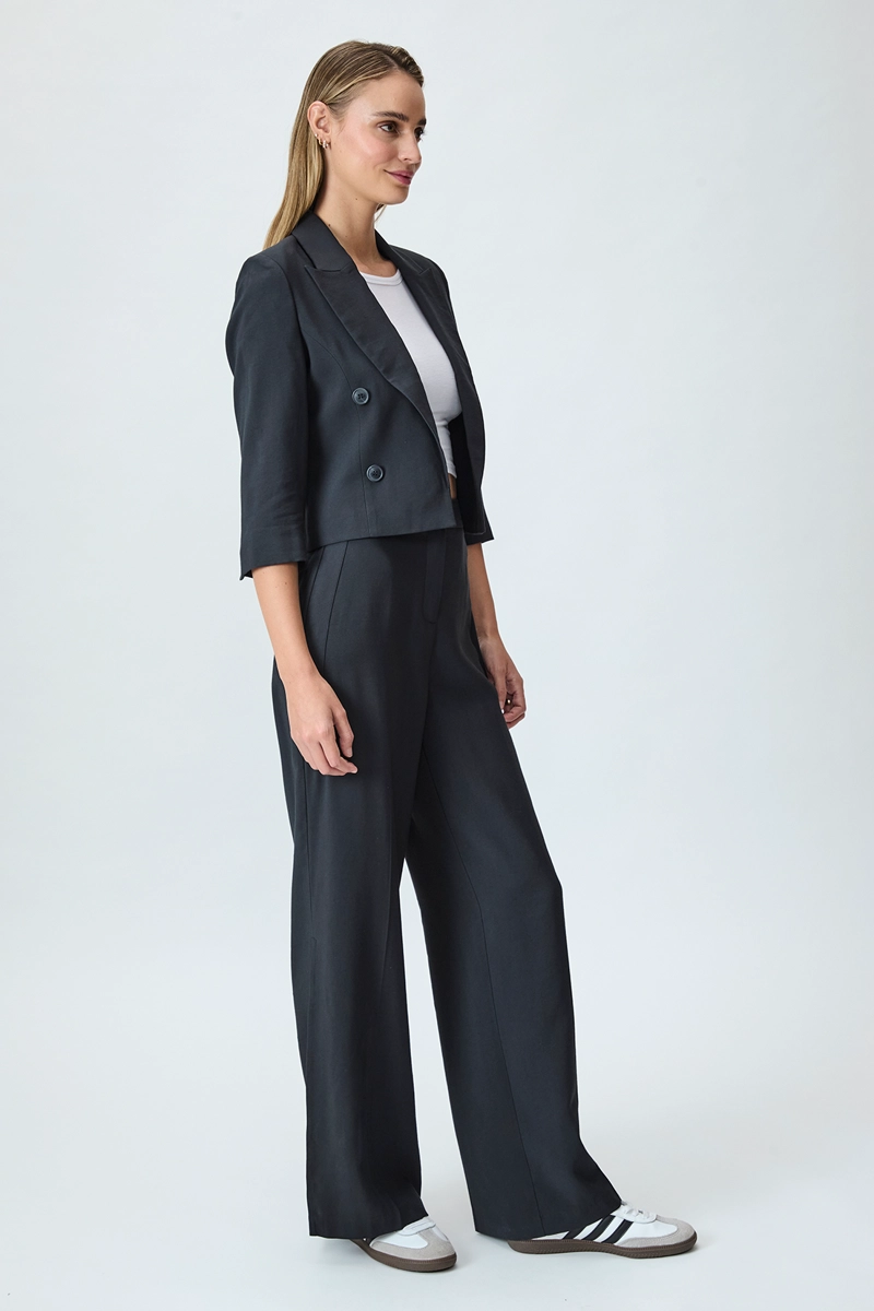 BLAZER MUJER IO NEGRO LISO - 5