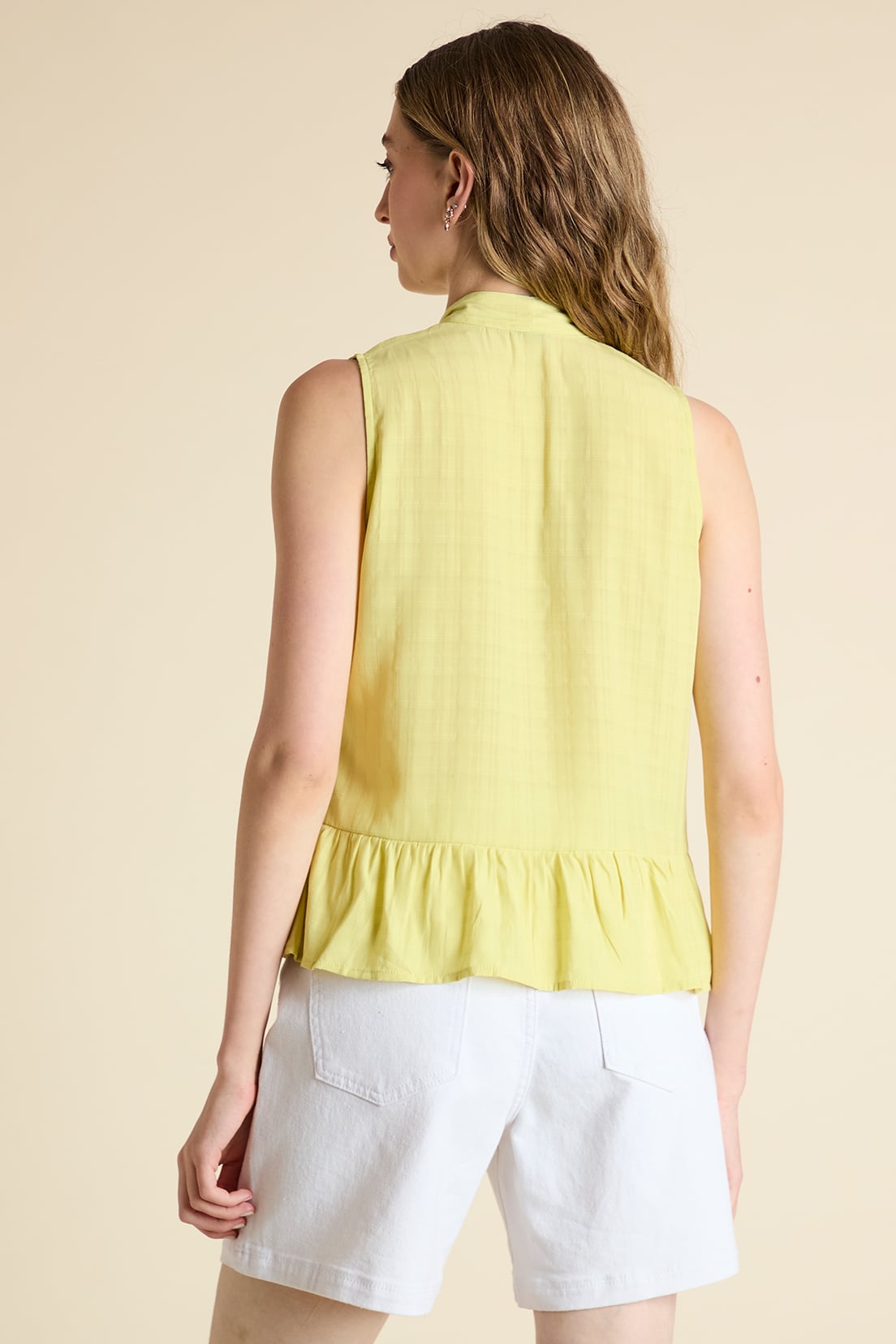 BLUSA MUJER IO AMARILLO LISA - 4