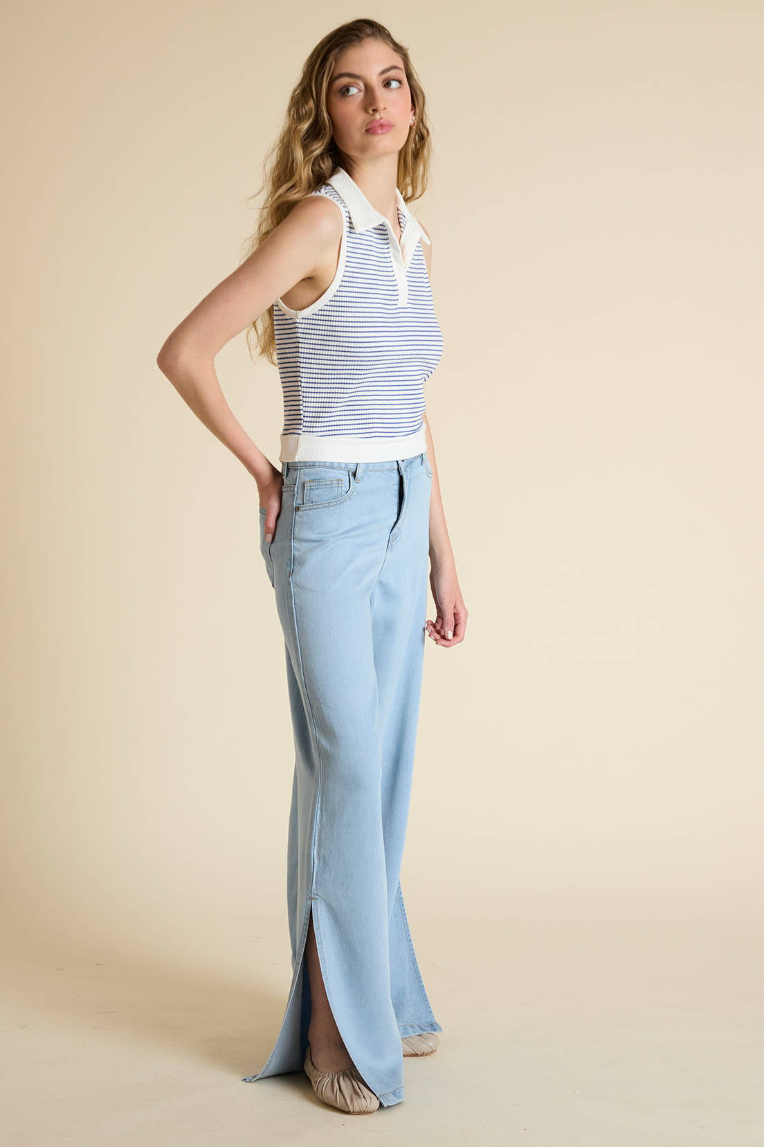 POLERA MUJER IO CELESTE FANTASIA - 3