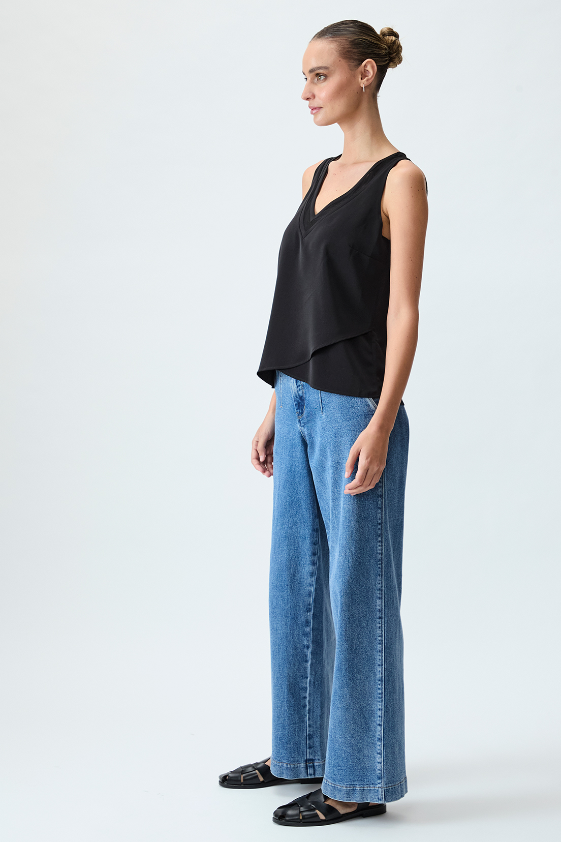 BLUSA MUJER NEGRO LISA - 3