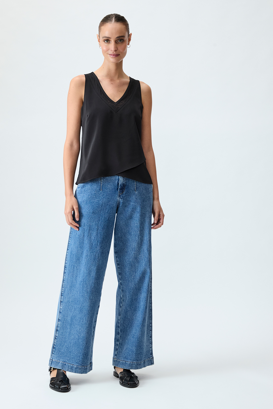 BLUSA MUJER NEGRO LISA - 5