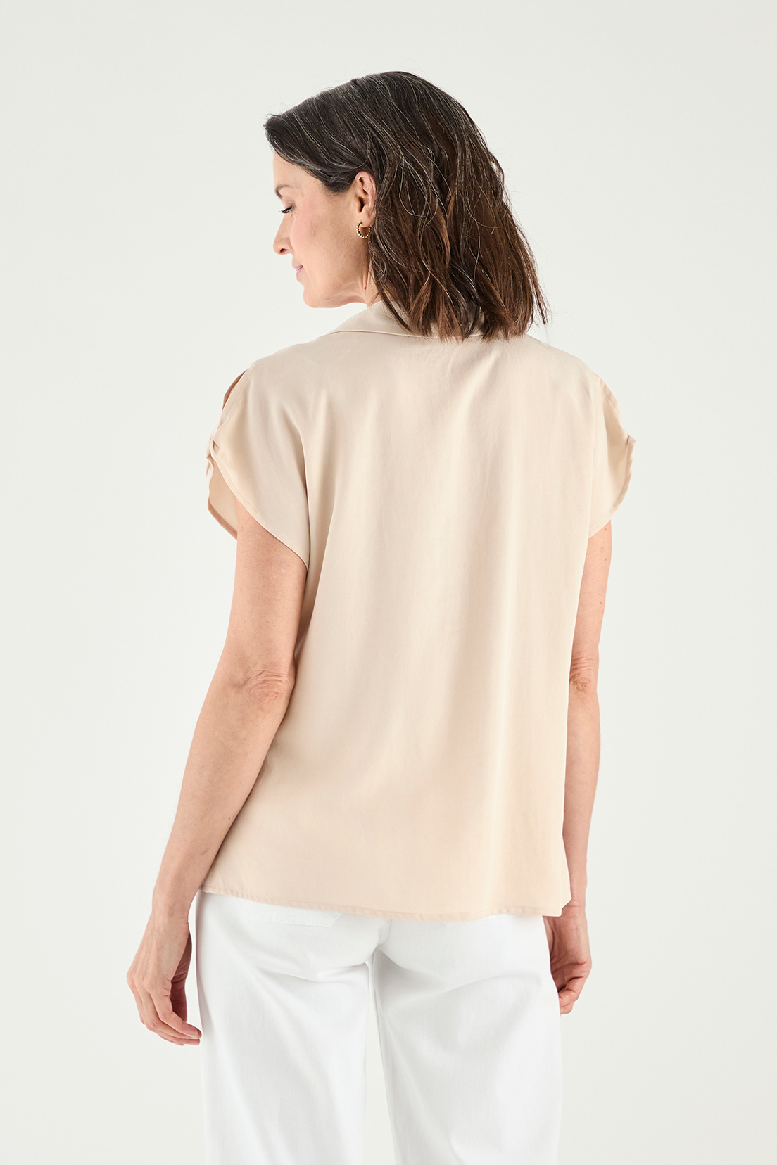 BLUSA MUJER GRIFFE BEIGE ESCOTE V - 4