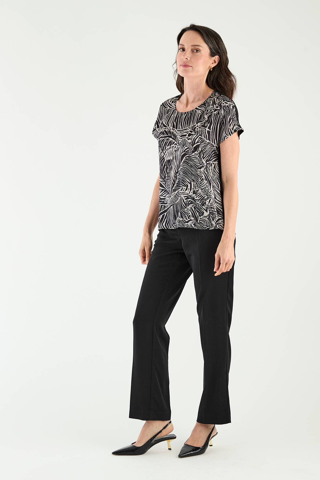 POLERA MANGA CORTA MUJER GRIFFE NEGRO ESTAMPADA - 3