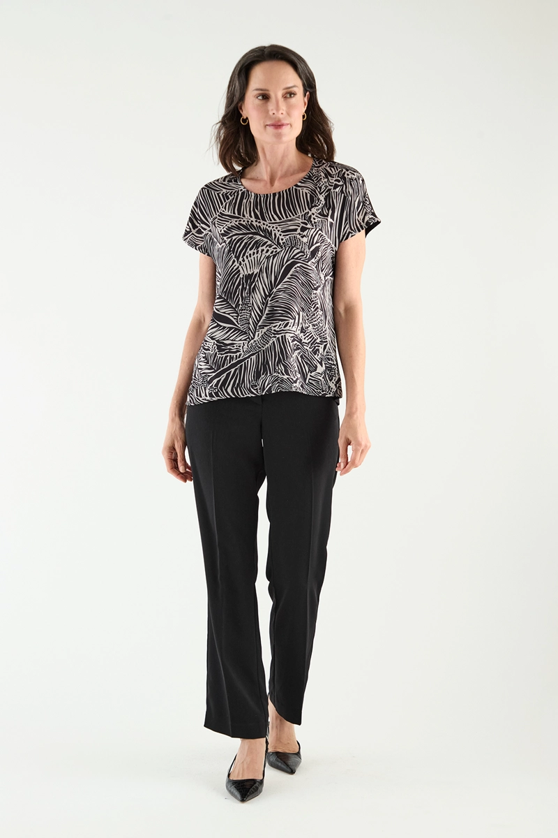 POLERA MANGA CORTA MUJER GRIFFE NEGRO ESTAMPADA - 4