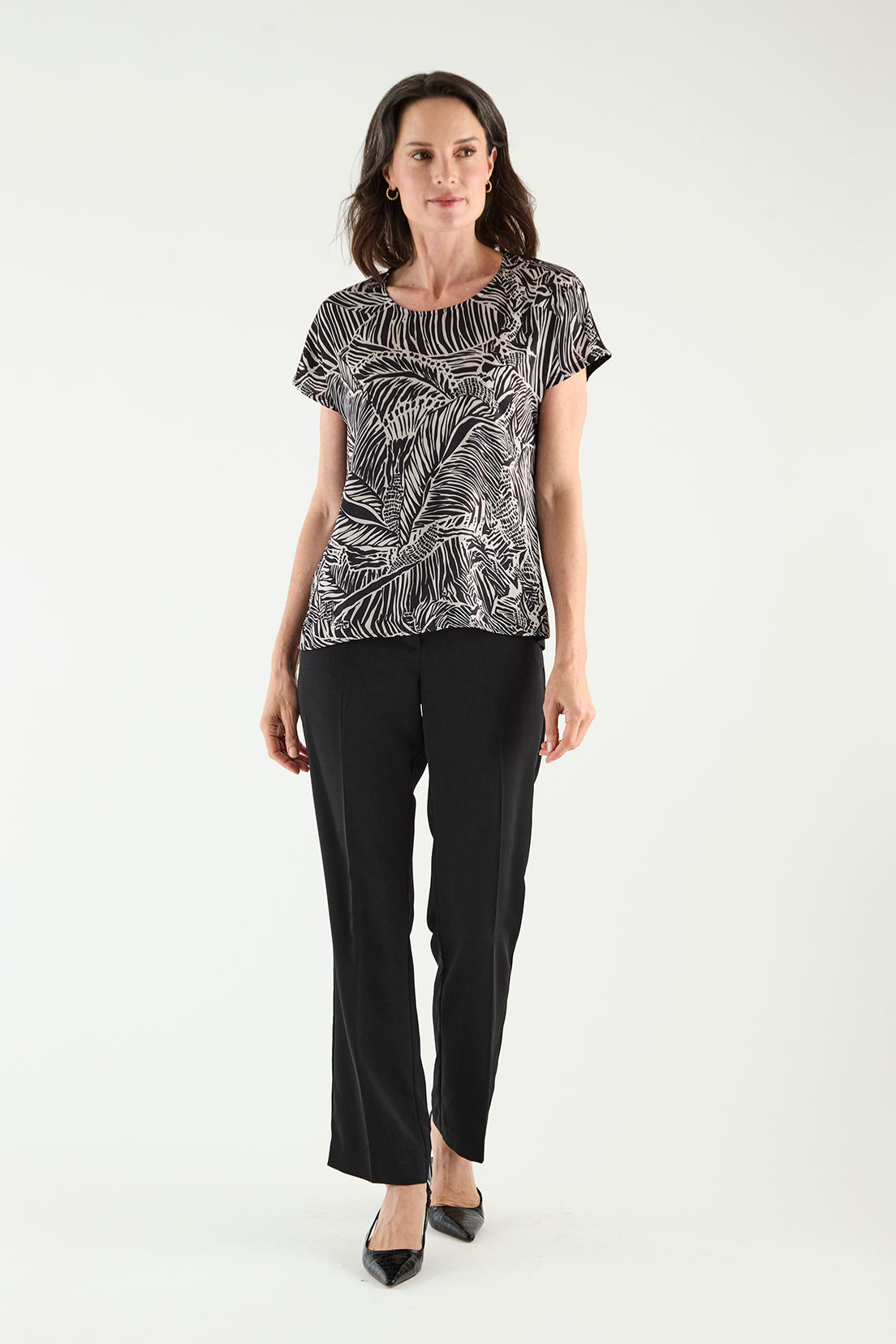 POLERA MANGA CORTA MUJER GRIFFE NEGRO ESTAMPADA - 4
