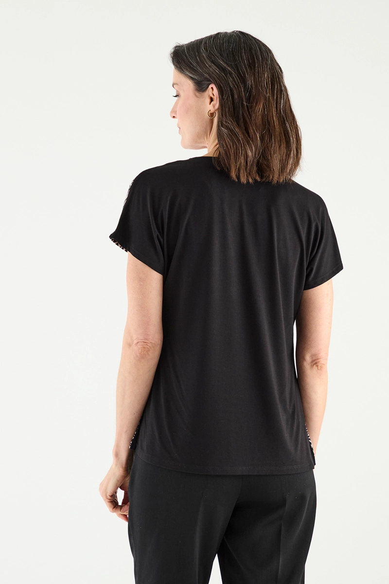 POLERA MANGA CORTA MUJER GRIFFE NEGRO ESTAMPADA - 5