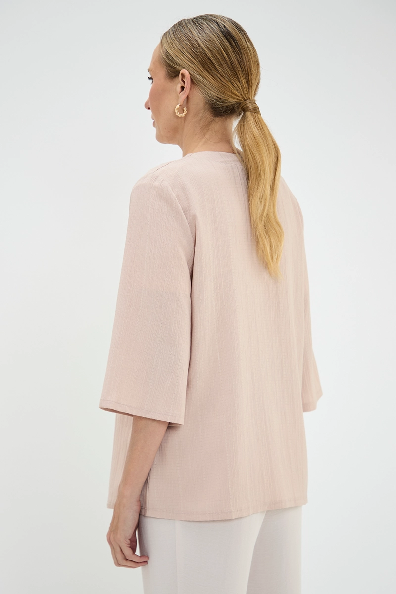 KIMONO MUJER GRIFFE BEIGE TEXTURA - 3