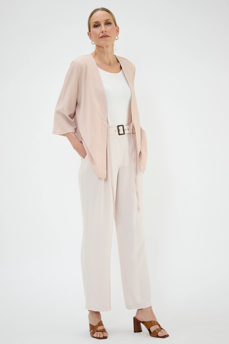 KIMONO MUJER GRIFFE BEIGE TEXTURA - 5