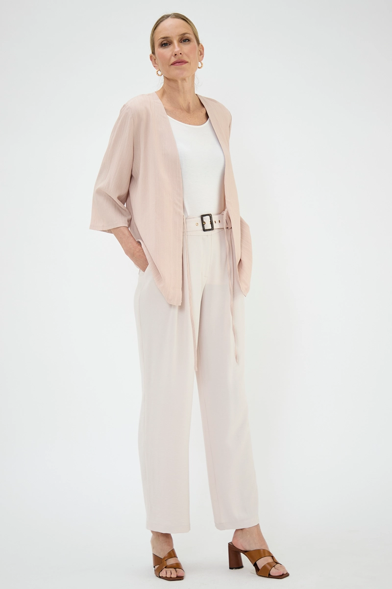 KIMONO MUJER GRIFFE BEIGE TEXTURA - 5