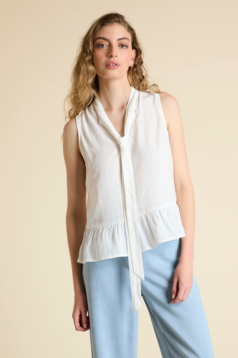BLUSA MUJER BLANCO LISA - 1