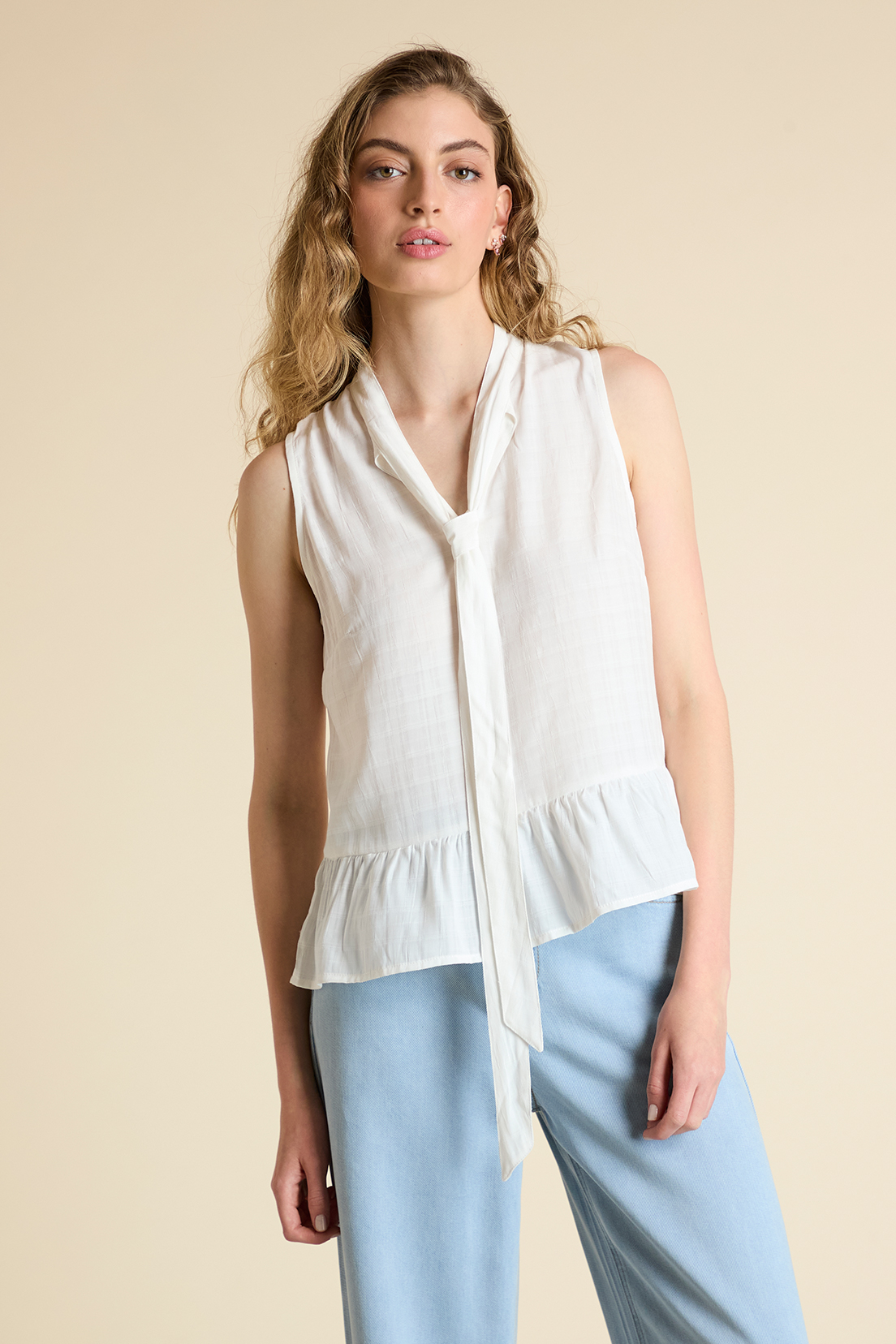 BLUSA MUJER BLANCO LISA - 1