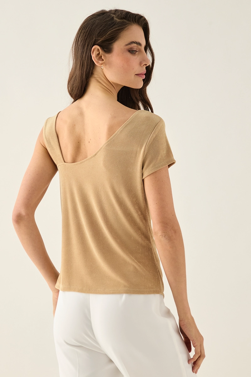 POLERA MUJER ASH BEIGE LISA - 4