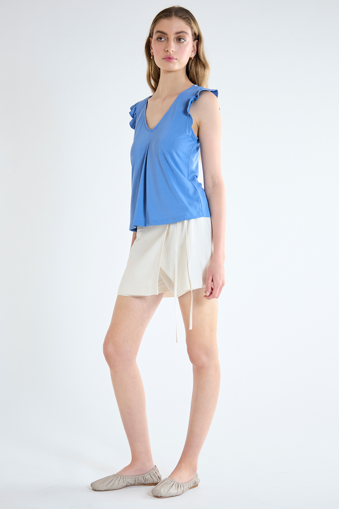 POLERA MUJER IO AZUL LISA - 3