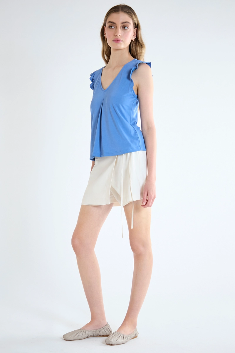 POLERA MUJER IO AZUL LISA - 4
