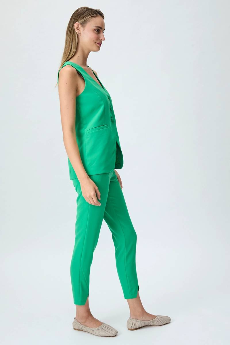 GILETE MUJER IO VERDE GILETTE LISO - 4