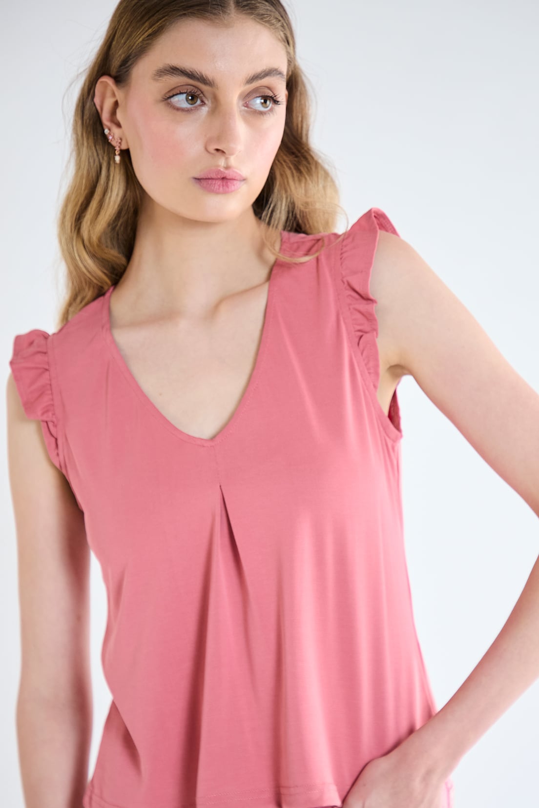 POLERA MUJER IO FUCSIA LISA - 2