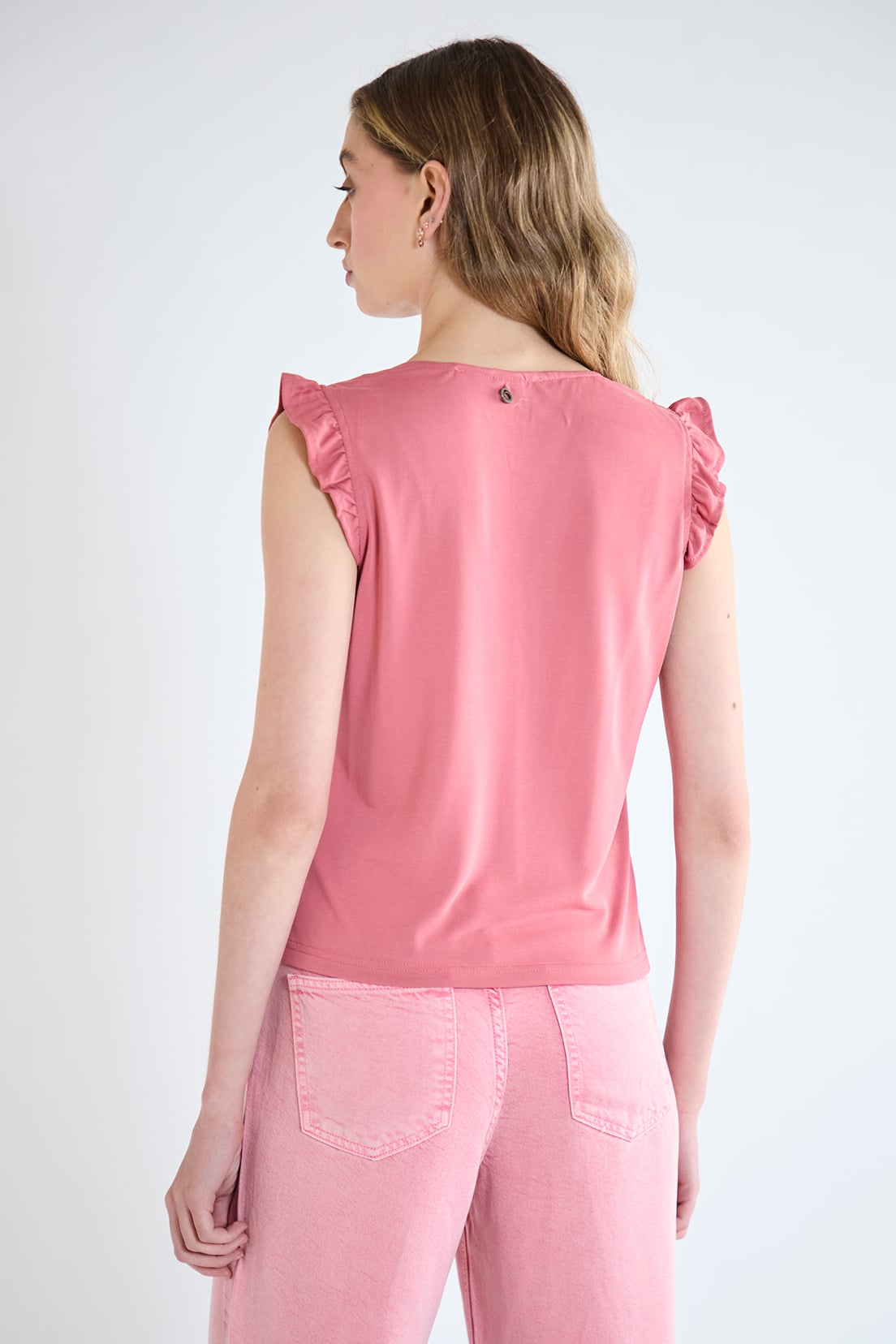 POLERA MUJER IO FUCSIA LISA - 4